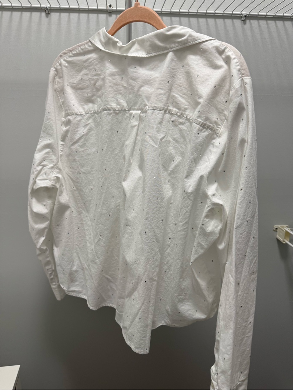 J. Crew White Rhinestone modern button down - Picture 4 of 4